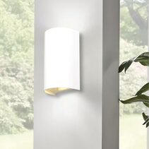 Miro Outdoor 240V GU10 Up & Down Wall Pillar Light White - MIRO EX2-WH