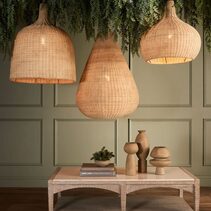 Wentworth Rattan Pendant Natural - ELBER0078