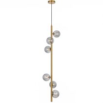 Elson 6 Light Pendant Antique Gold / Smoke - ELSON PE06-AGSM