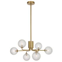 Felton 6 Light Pendant Antique Gold / Clear Prism - FELTON PE06AGCLP