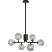 Felton 6 Light Pendant Black / Smoke - FELTON PE06BKSM