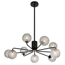 Felton 9 Light Pendant Black / Clear Prism - FELTON PE09BKCLP