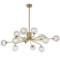 Felton 12 Light Pendant Antique Gold / Clear Prism - FELTON PE12AGCLP