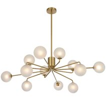Felton 12 Light Pendant Antique Gold / Frost Tear - FELTON PE12AGFRT