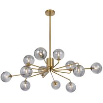 Felton 12 Light Pendant Antique Gold / Smoke - FELTON PE12AGSM