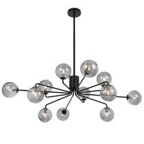 Felton 12 Light Pendant Black / Smoke - FELTON PE12BKSM