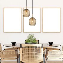 Interior Wine Glass Shape Dimpled Pendant Light Amber - FOSSETTA1