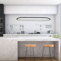 Ovale 38W Dimmable LED Pendant Black / Tri-Colour - OL60860/80BK