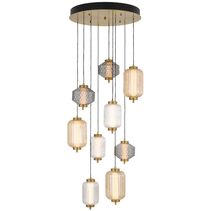 Torso 9 Light LED Pendant Brass / Warm White - TORSO PE9-BRS