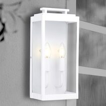 Truman 2 Light Outdoor Wall Light White - TRUMAN EX2-WH
