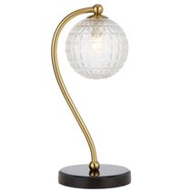 Felton Marble Table Lamp Black / Clear Tear - FELTON TL-BKMCLP