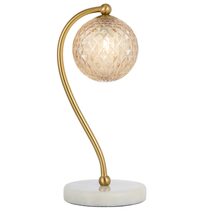 Felton Marble Table Lamp White / Amber Tear - FELTON TL-WHMAMT