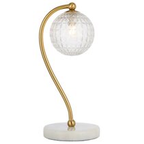 Felton Marble Table Lamp White / Clear Tear - FELTON TL-WHMCLP