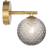 Felton 1 Light Wall Light Antique Gold / Smoke Tear - FELTON WB1-AGSMT