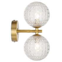 Felton 2 Light Wall Light Antique Gold / Clear Prism - FELTON WB2-AGCLP