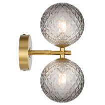 Felton 2 Light Wall Light Antique Gold / Smoke Tear - FELTON WB2-AGSMT