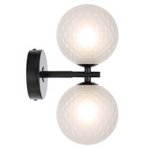 Felton 2 Light Wall Light Black / Frost Tear - FELTON WB2-BKFRT
