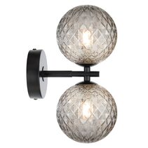Felton 2 Light Wall Light Black / Smoke Tear - FELTON WB2-BKSMT