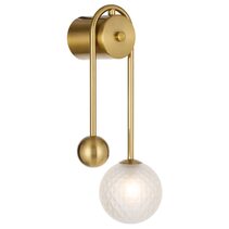 Felton Arm Wall Light Antique Gold / Frost Tear - FELTON WBA-AGFRT