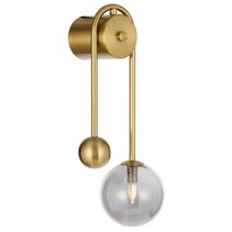 Felton Arm Wall Light Antique Gold / Smoke - FELTON WBA-AGSM