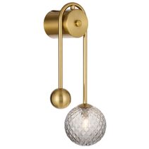 Felton Arm Wall Light Antique Gold / Smoke Tear - FELTON WBA-AGSMT