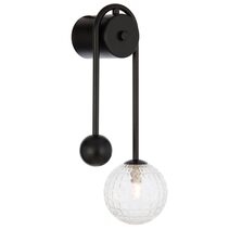 Felton Arm Wall Light Black / Clear Prism - FELTON WBA-BKCLP