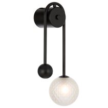 Felton Arm Wall Light Black / Frost Tear - FELTON WBA-BKFRT