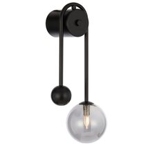 Felton Arm Wall Light Black / Smoke - FELTON WBA-BKSM