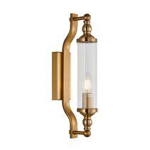 Rodillo Interior Tubular Clear Glass Wall Light Antique Brass - RODILLO1