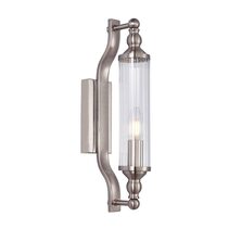 Rodillo Interior Tubular Clear Glass Wall Light Satin Chrome - RODILLO3