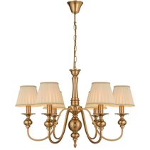 Siedel 6 Light Pendant With Shades Copper - SIEDEL PE06SH-CP