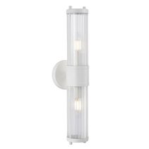Tiempo Interior Up/Down Clear Tubular Glass Wall Light White - TIEMPO5