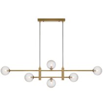 Tyson 6 Light Pendant Antique Gold / Clear Prism - TYSON PE06-AGCLP