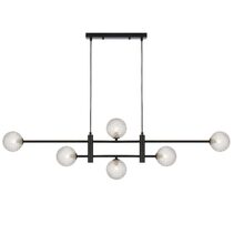 Tyson 6 Light Pendant Black / Clear Prism - TYSON PE06-BKCLP