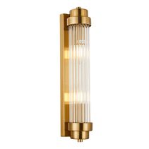 Varillas Interior Up/Down Clear Glass Rod Wall Light Antique Brass - VARILLAS1