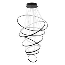 Circle 8 Tier LED Pendant Black / Tri-Colour