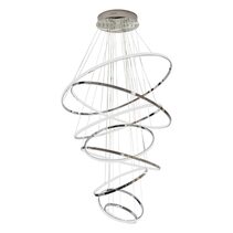 Circle 8 Tier LED Pendant Chrome / Warm White