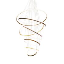 Circle 8 Tier 160W LED Pendant Gold / Cool White