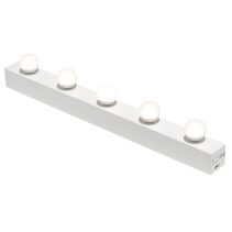 Hollywood 5 Light 20W LED Dimmable Vanity Strip Light White / Warm White - HOL5-LED-WH