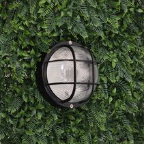 Rund Outdoor Acrylic And Glass Bunker Light Black - LF7952BK