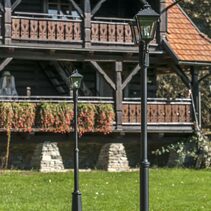 London 2 Light Small Pole Light Black - NLYS.482B