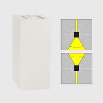 Lillehammer 7.3W LED Up / Down Wide / Narrow Wall Light White - NLYS.1580W