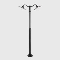 Karlstad 2 Light Post Light Black - NLYS.2032B