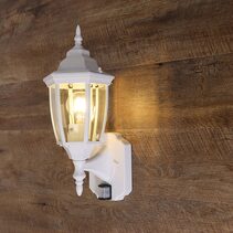 Highgate Traditional Outdoor Wall Light With Motion Sensor White - OL7664WH