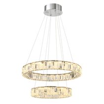 Rias 2 Tier 70W Dimmable LED Pendant Chrome / Tri-Colour - RIAS PE2T-CH3C