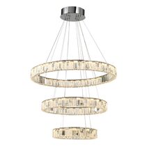 Rias 3 Tier 150W Dimmable LED Pendant Chrome / Tri-Colour - RIAS PE3T-CH3C