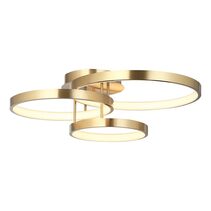 Zola 84W Dimmable LED Semi-Flush Mount Light Gold / Warm White - ZOLA3GLD