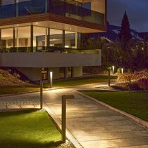 Asker 850mm 9.5W LED Bollard Aluminium / Warm White - NLYS.1311AL