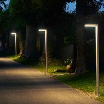 Asker 2160mm 18W LED Bollard Aluminium / Warm White - NLYS.1360AL