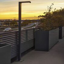 Asker 2160mm 18W LED Bollard Black / Warm White - NLYS.1360B